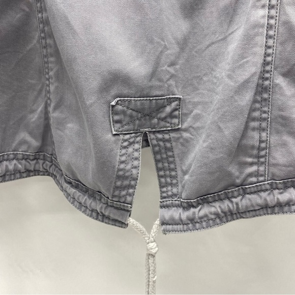 Abercrombie & Fitch Women’s Gray Utility Jacket Small Hooded Pockets PREPPY - Picture 10 of 15